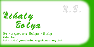 mihaly bolya business card
