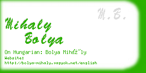 mihaly bolya business card